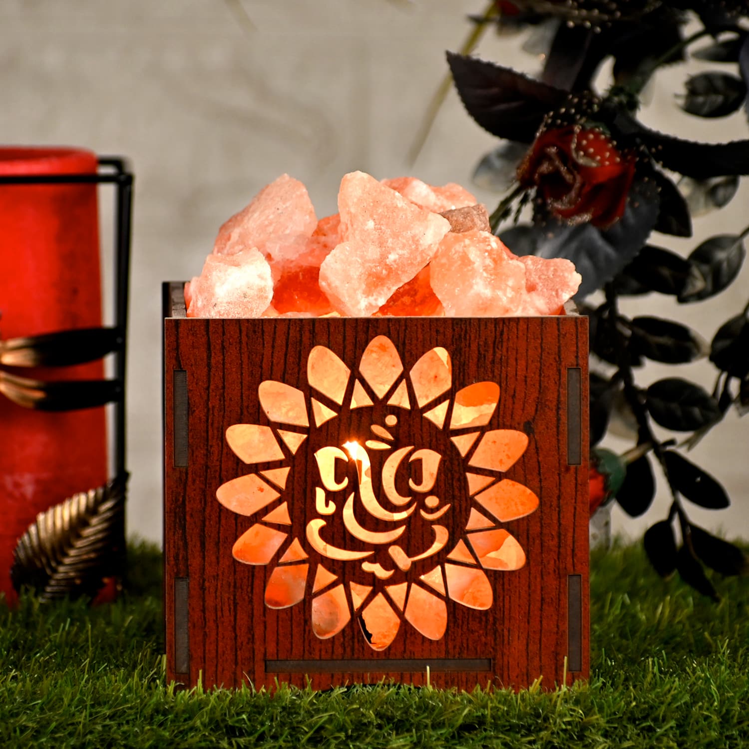 Ganesh Chakra Basket Salt Lamps