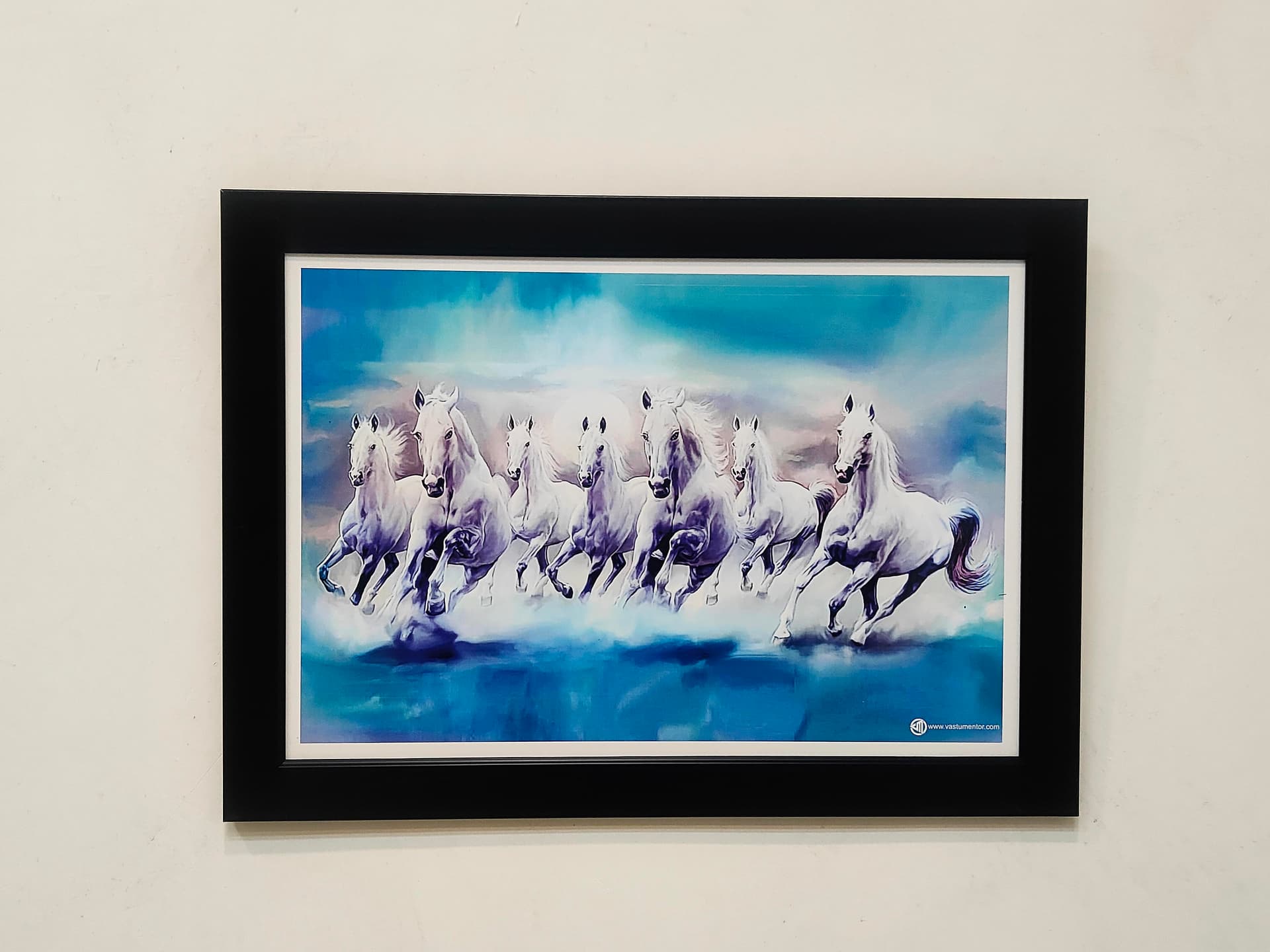 7 Horses Painting Blue